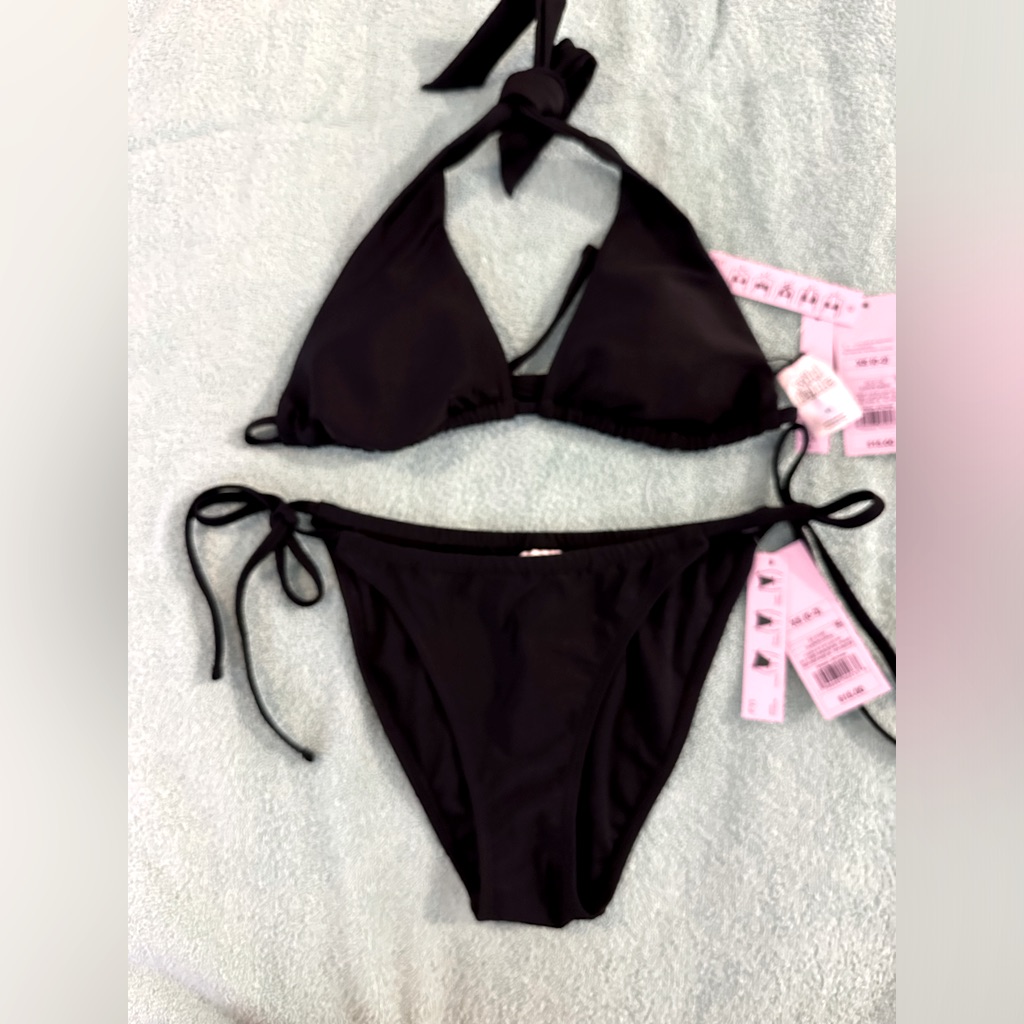 Nwt Black String Bikini